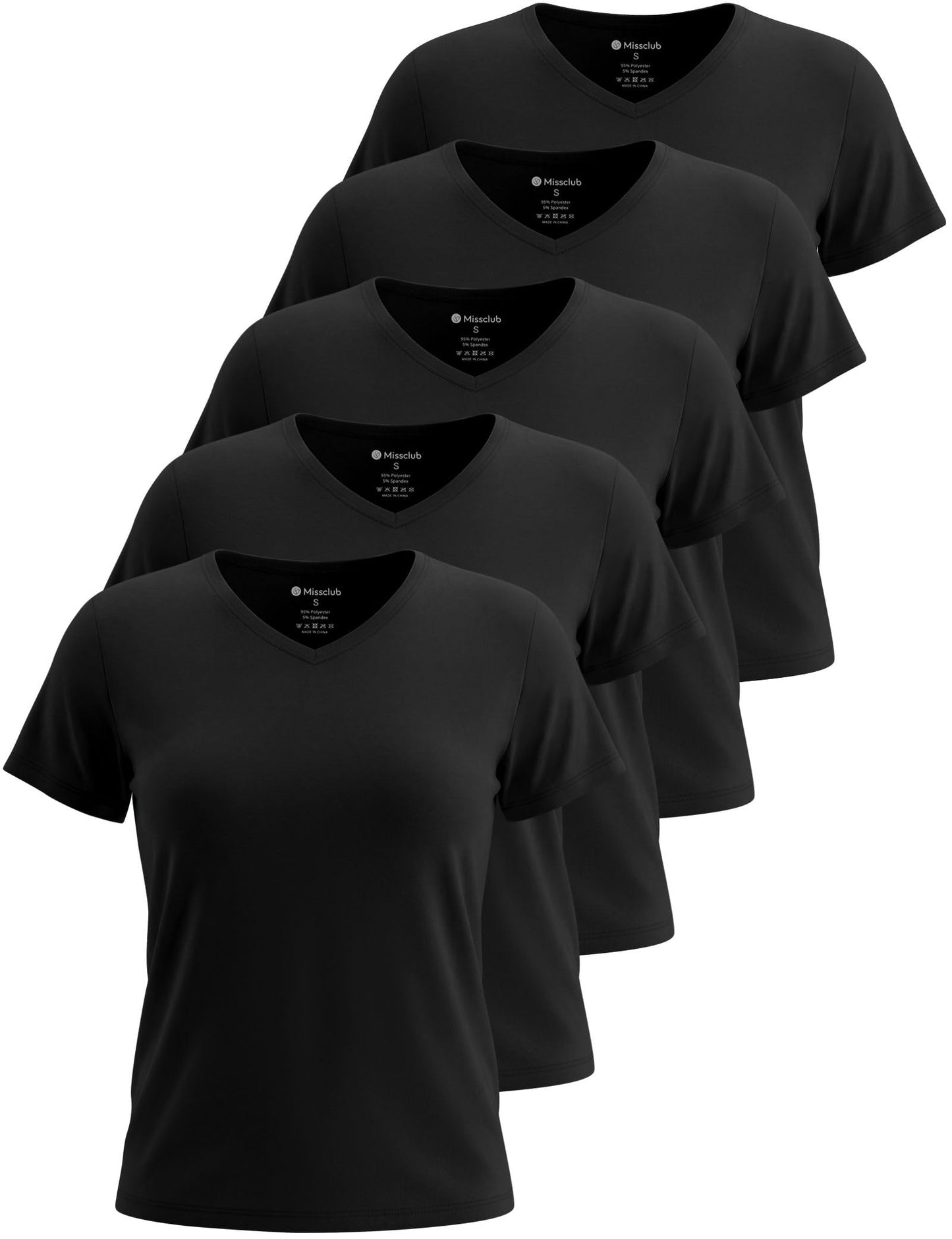 Women's UPF 50+ Quick-Dry Athletic Tee 5-Pack