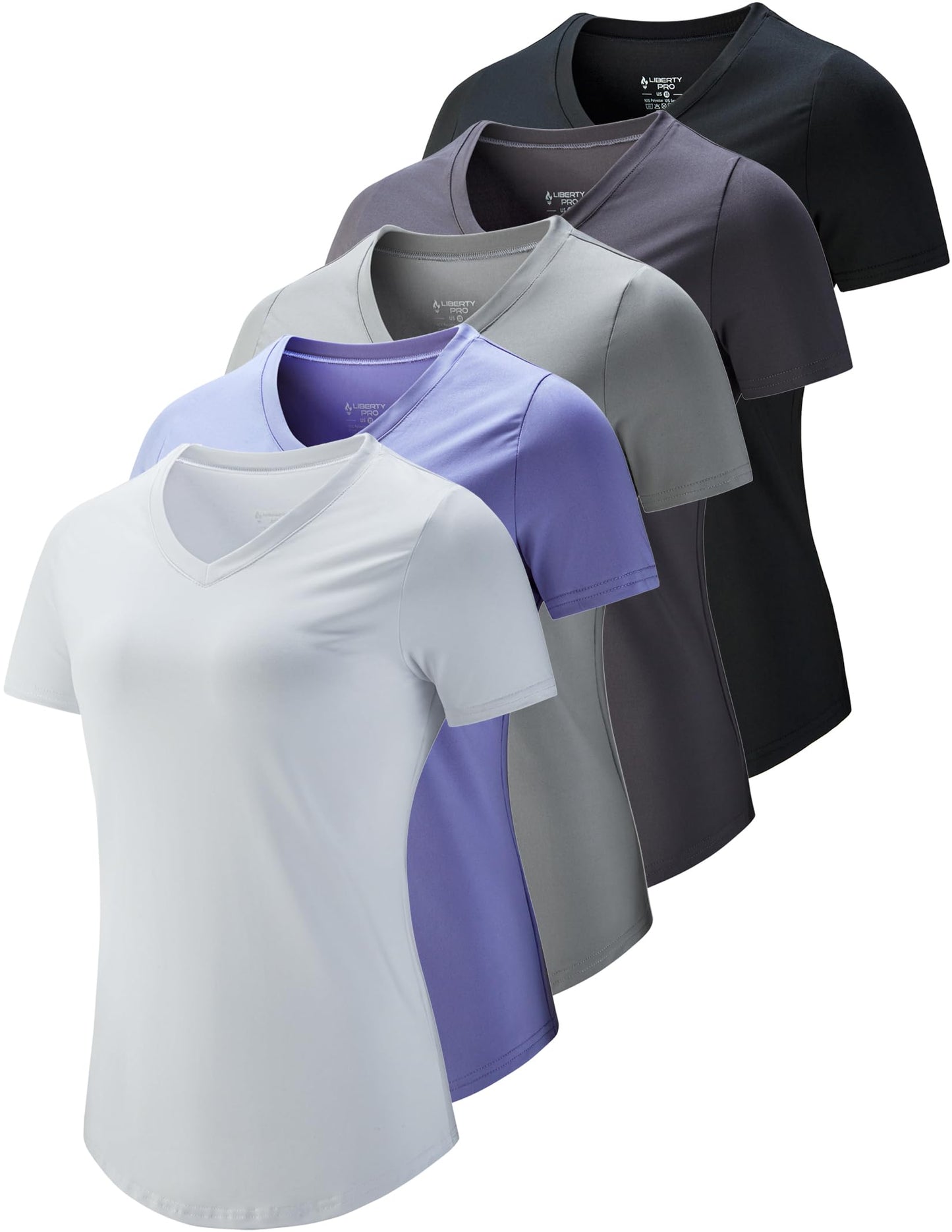 Women's Dry-Fit Athletic Training T-Shirts 5-Pack