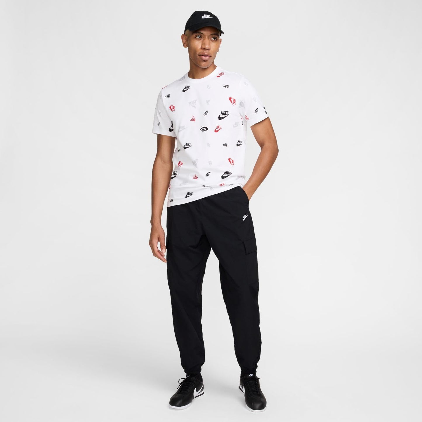 Men's Woven Cargo Pants with Utility Pockets
