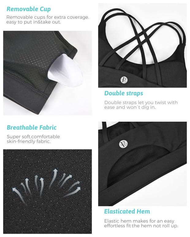 Women's Longline Criss-Cross Back Sports Bra