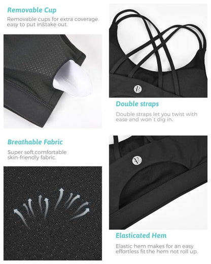 Women's Longline Criss-Cross Back Sports Bra