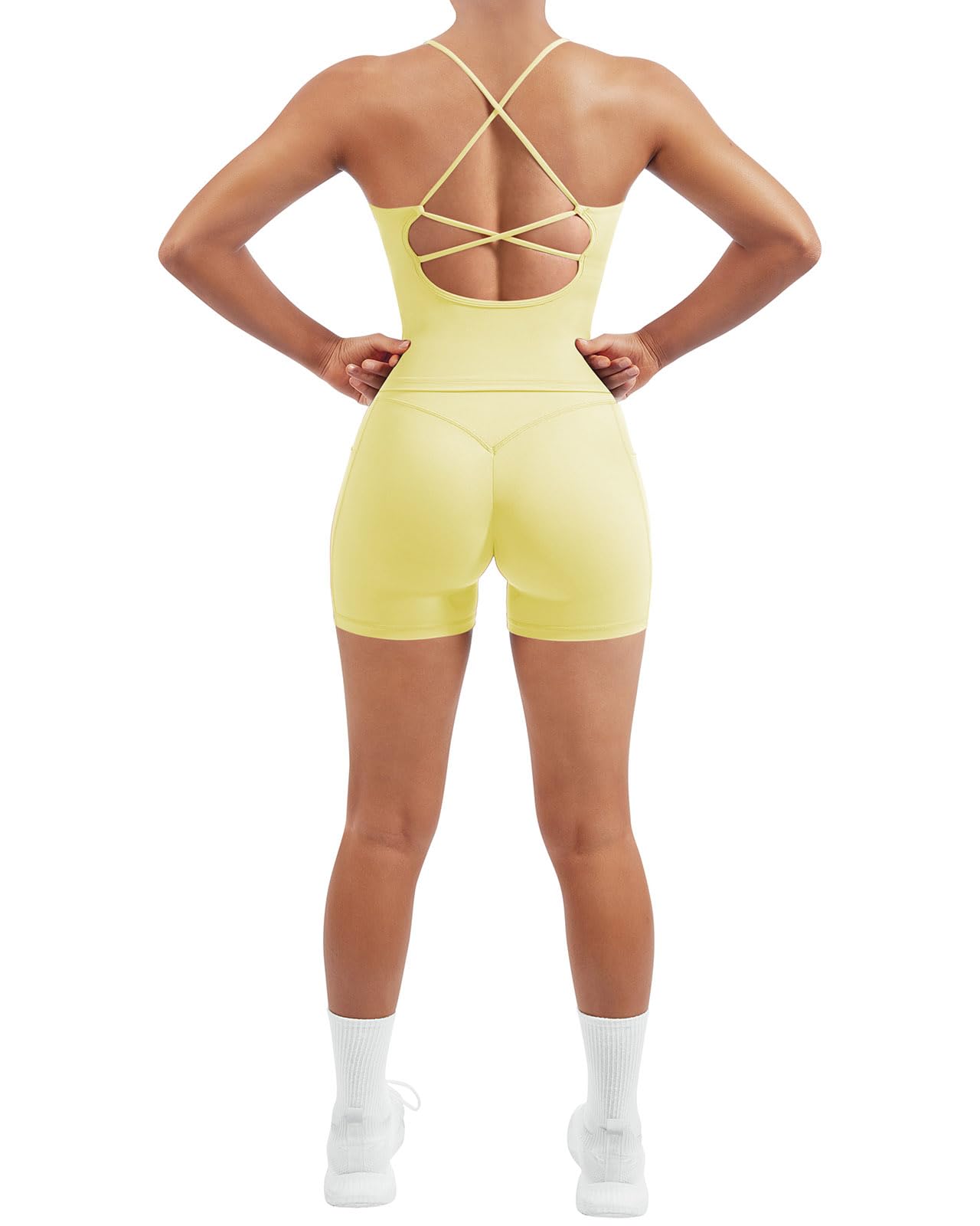 Women's Padded Workout Set with Control Leggings