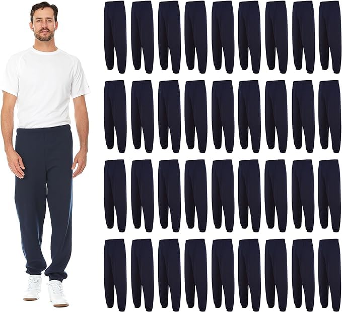 Men's Essential Jogger Sweatpants 36-Pack Bundle