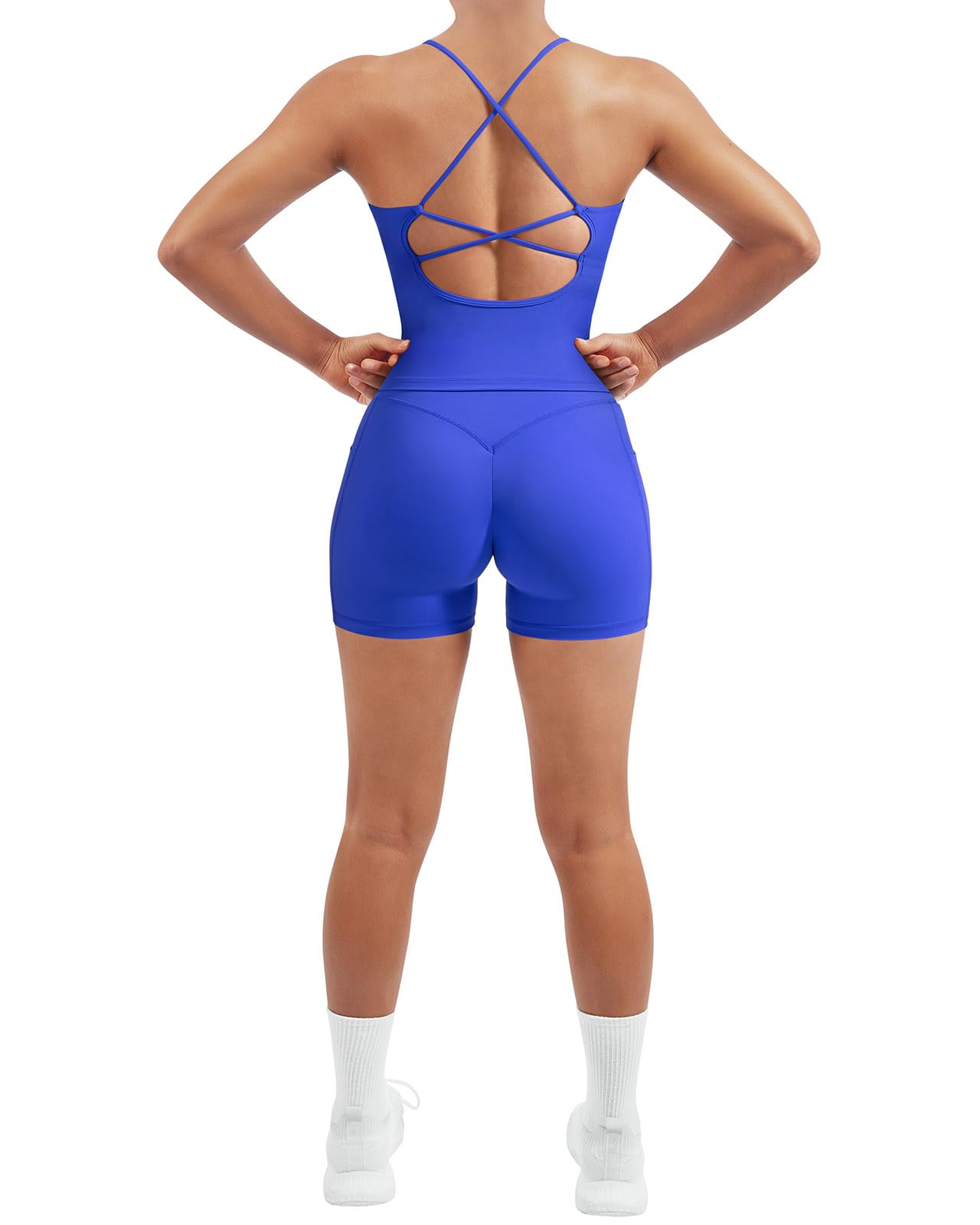 Women's Padded Workout Set with Control Leggings