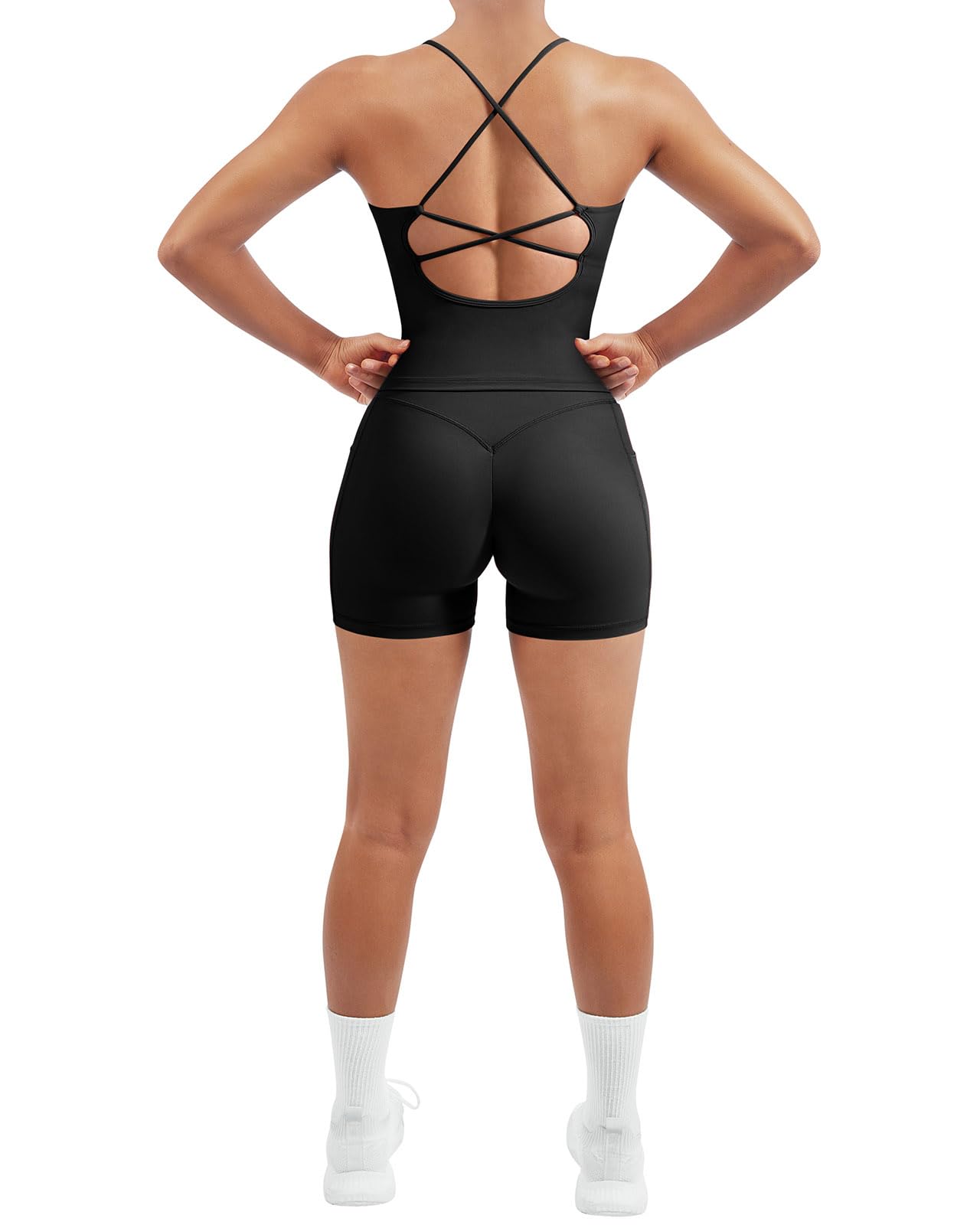 Women's Padded Workout Set with Control Leggings