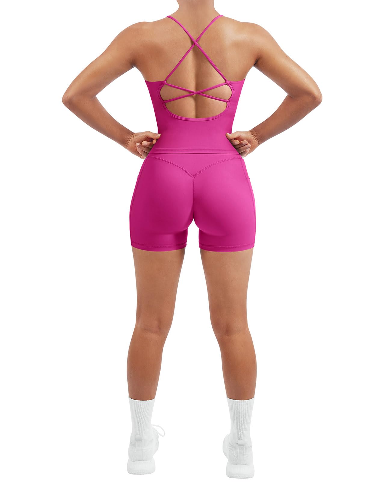 Women's Padded Workout Set with Control Leggings
