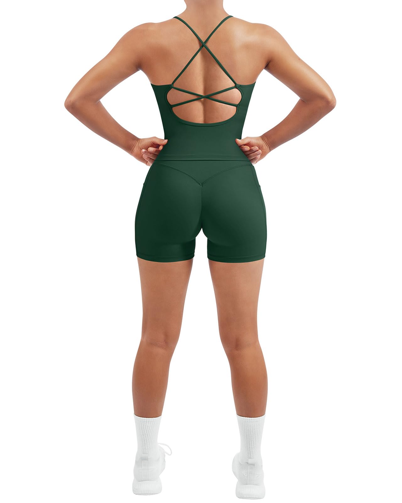 Women's Padded Workout Set with Control Leggings