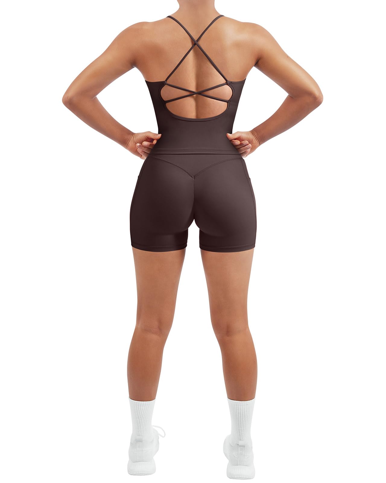 Women's Padded Workout Set with Control Leggings