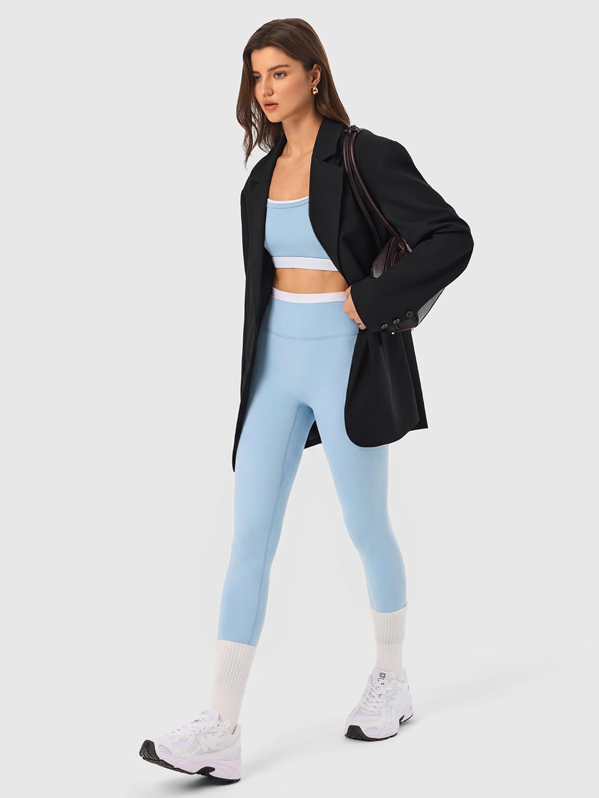 Women's Seamless Yoga Set with Padded Sports Bra