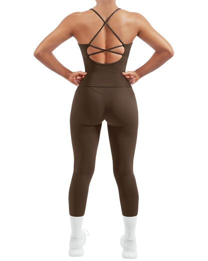 Women's Padded Workout Set with Control Leggings
