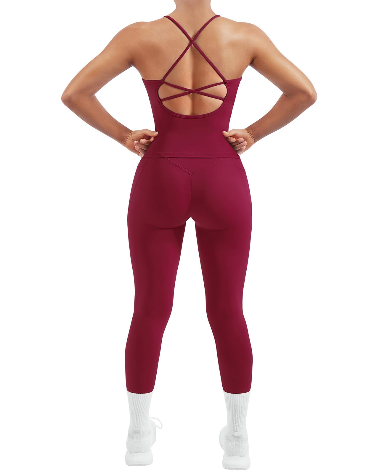 Women's Padded Workout Set with Control Leggings