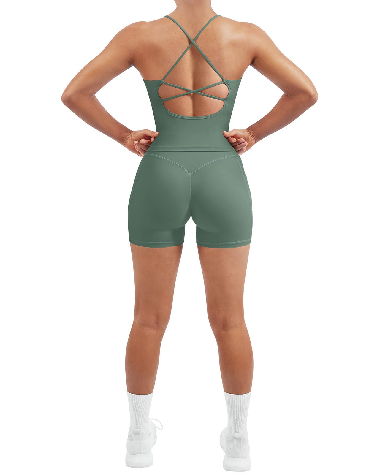 Women's Padded Workout Set with Control Leggings