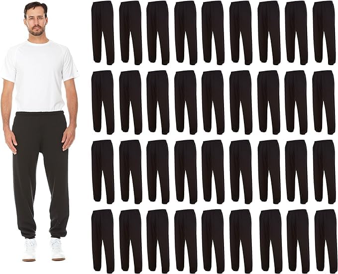 Men's Essential Jogger Sweatpants 36-Pack Bundle