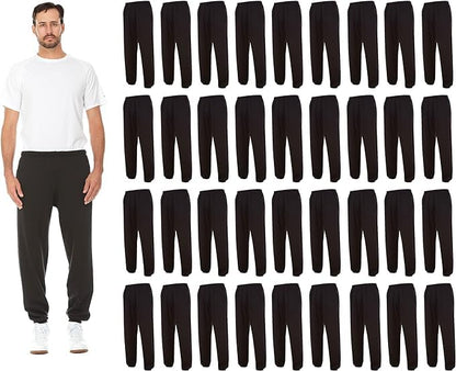 Men's Essential Jogger Sweatpants 36-Pack Bundle