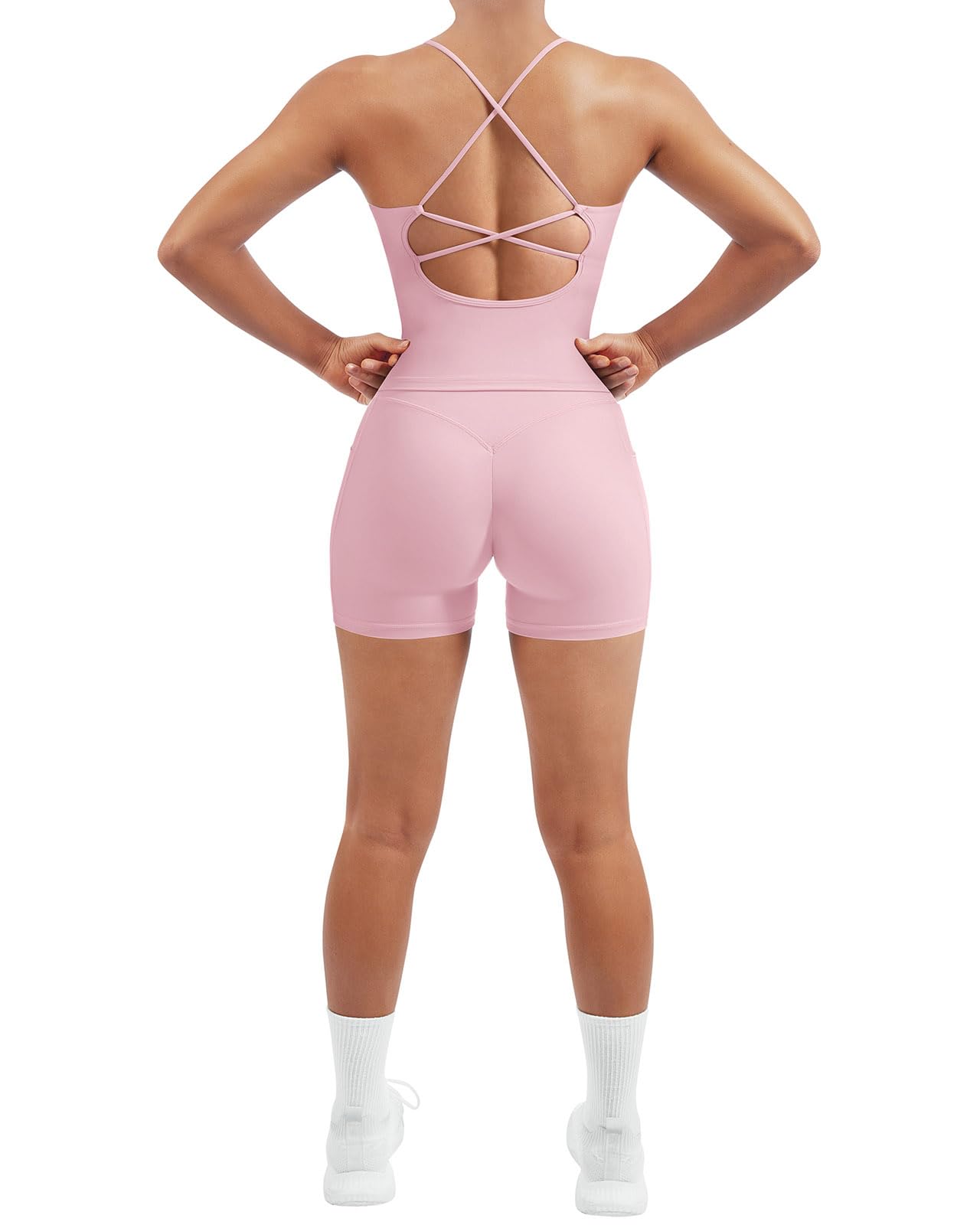 Women's Padded Workout Set with Control Leggings