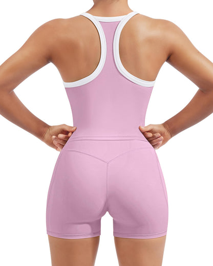 Women's Racerback Workout Set with Pocket Shorts