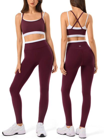 Women's Seamless Yoga Set with Padded Sports Bra