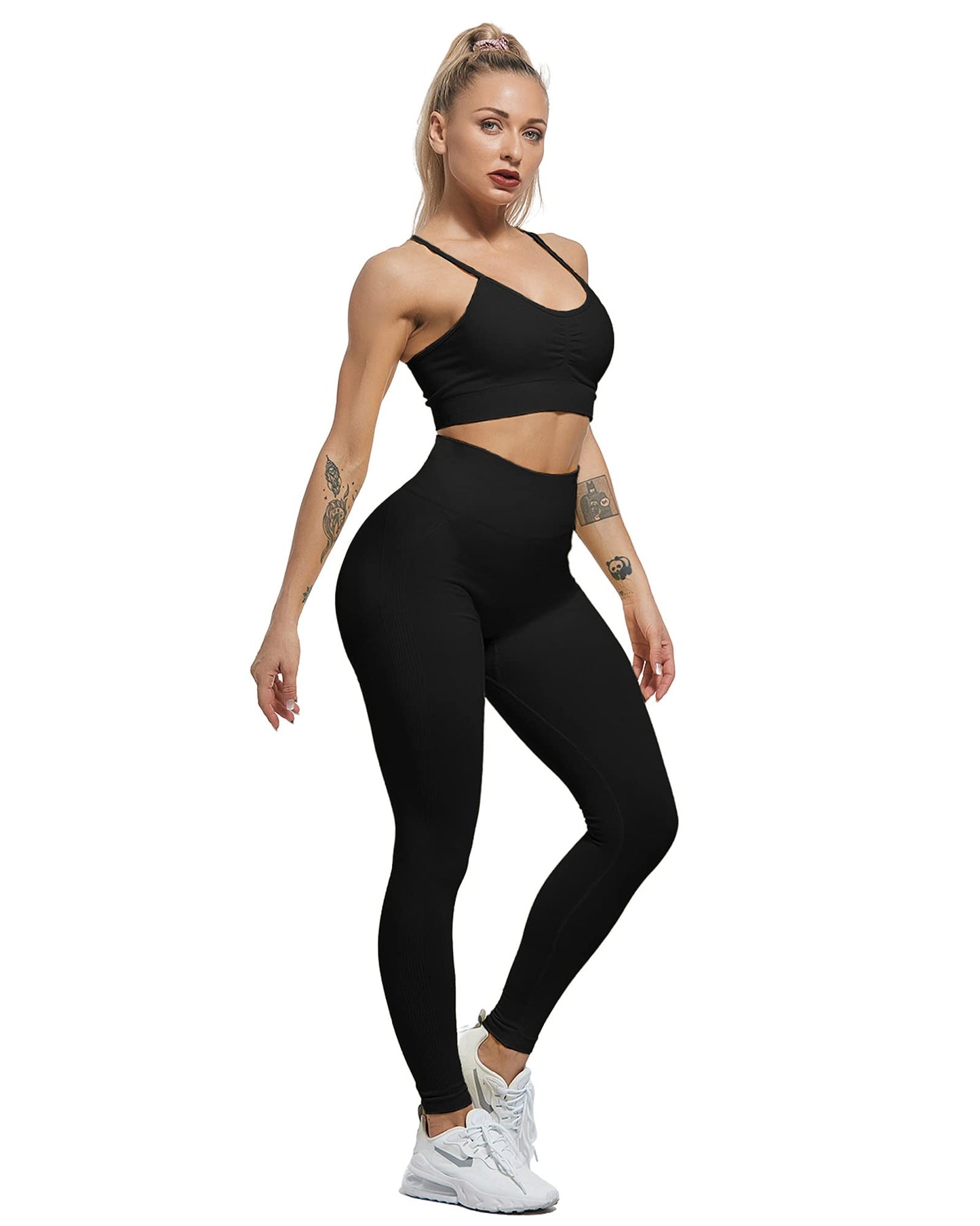 Women's Seamless Butt-Lifting Leggings Set 3-Piece