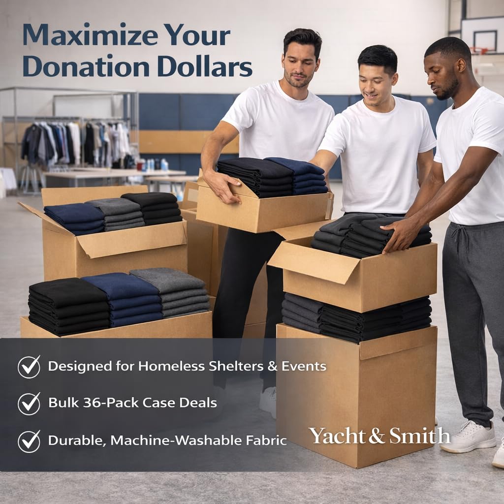 Men's Essential Jogger Sweatpants 36-Pack Bundle
