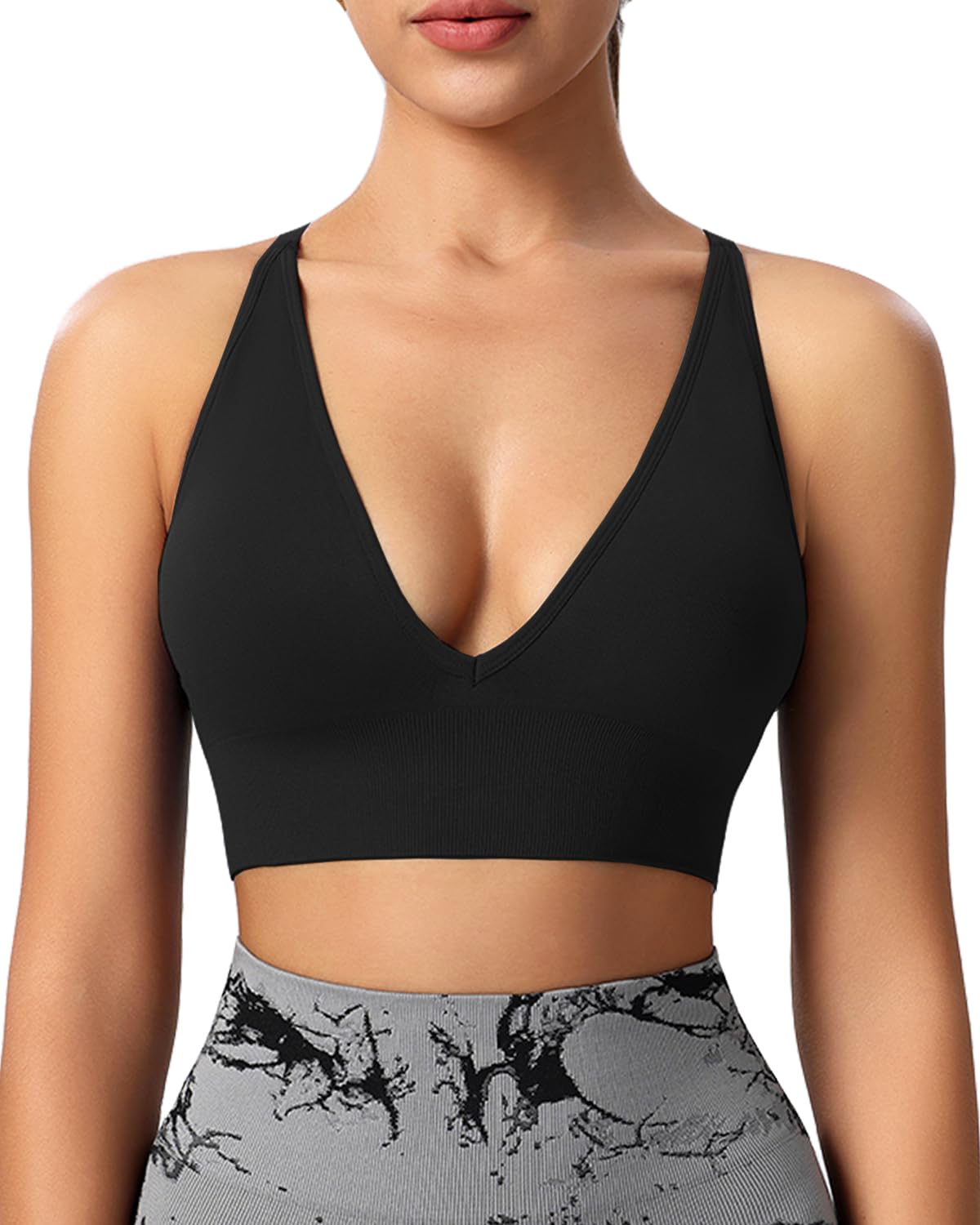 Women's Adjustable Criss-Cross Padded Sports Bra Set
