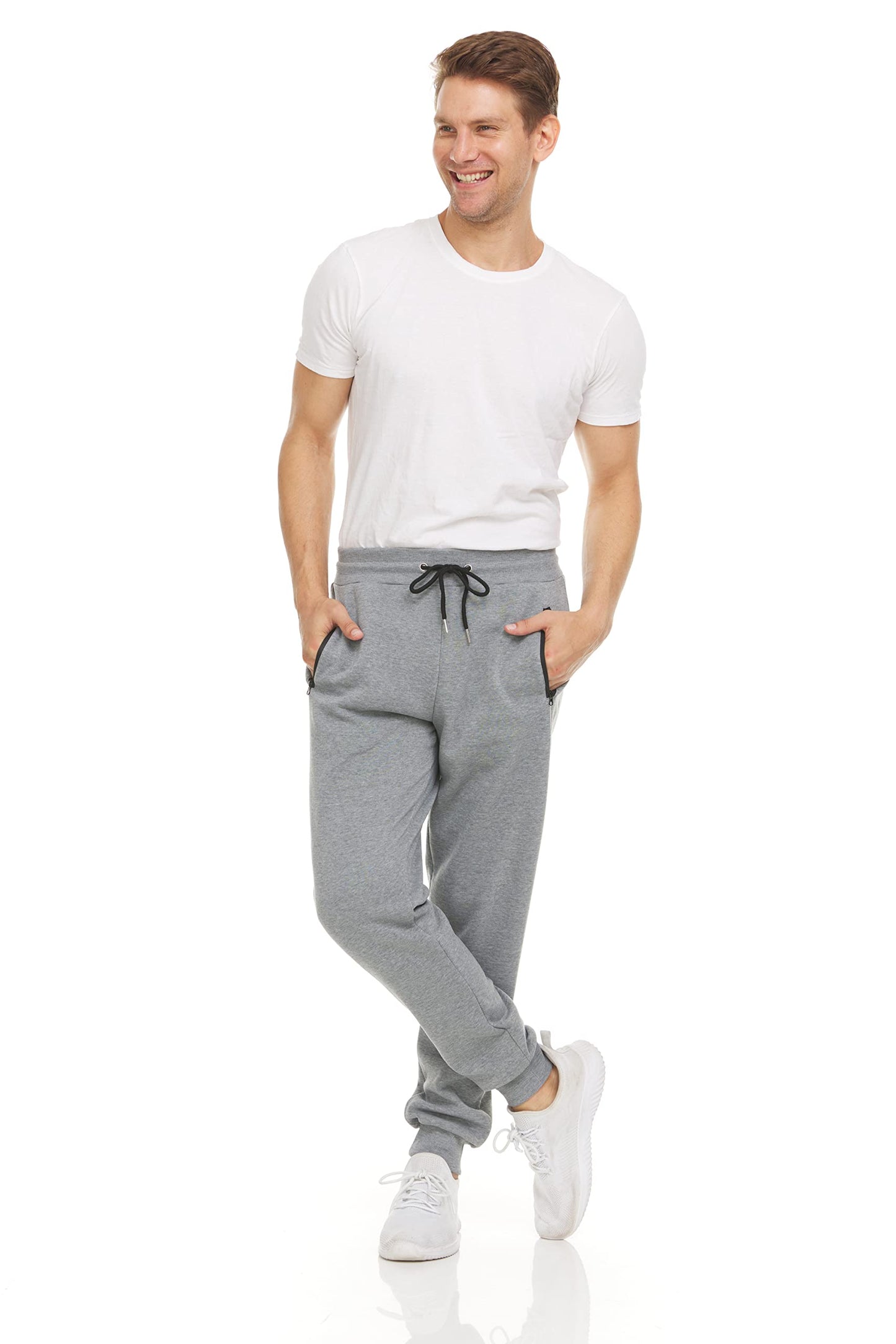 Men's Fleece Workout Jogger Sweatpants 3-Pack