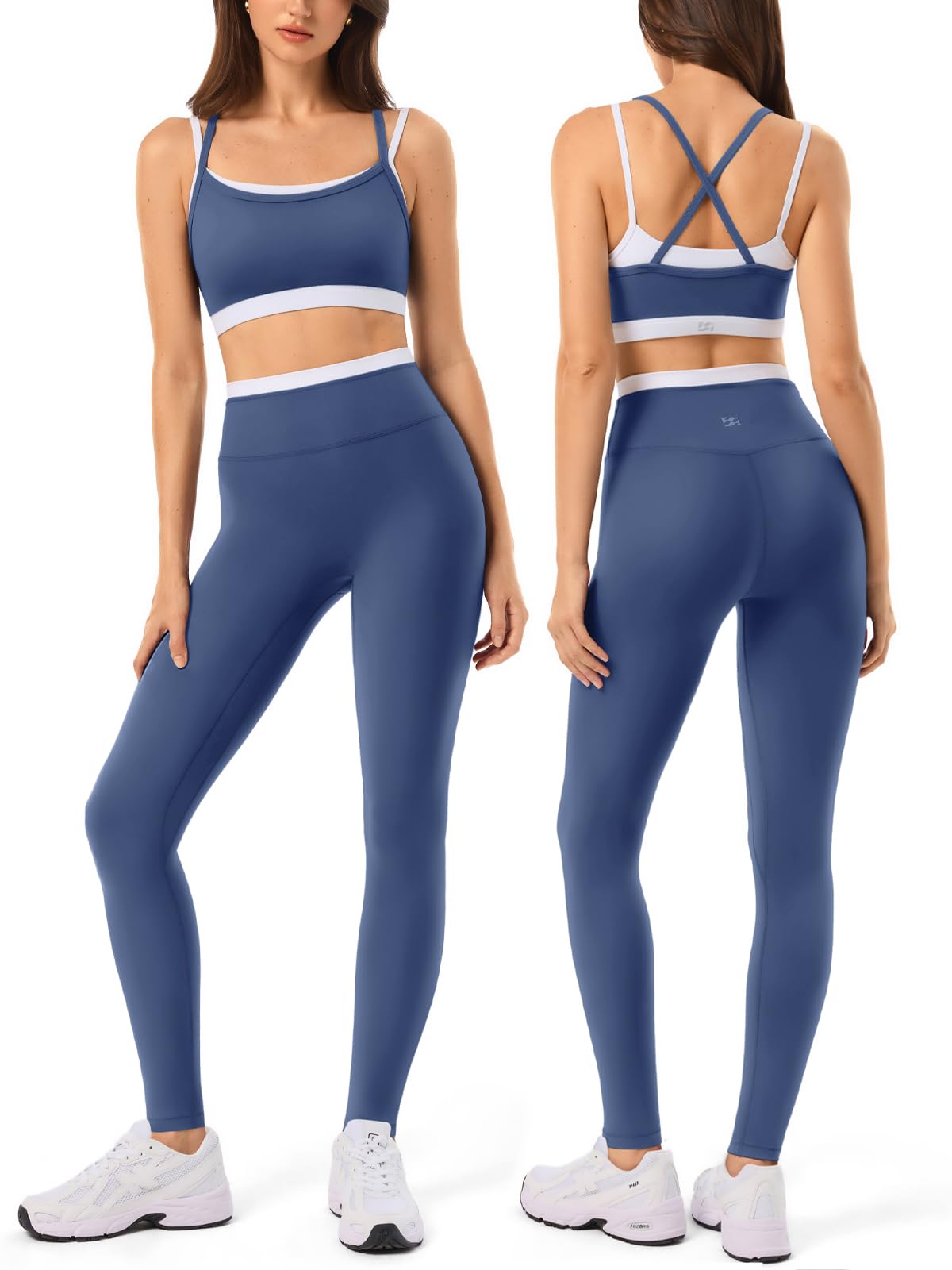 Women's Seamless Yoga Set with Padded Sports Bra