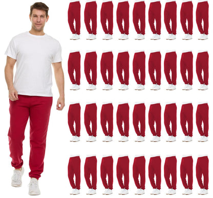 Men's Essential Jogger Sweatpants 36-Pack Bundle
