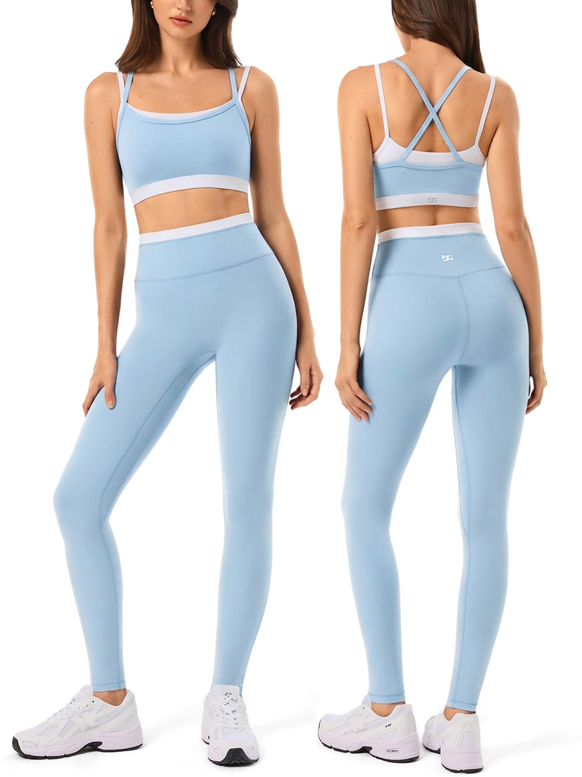 Women's Seamless Yoga Set with Padded Sports Bra
