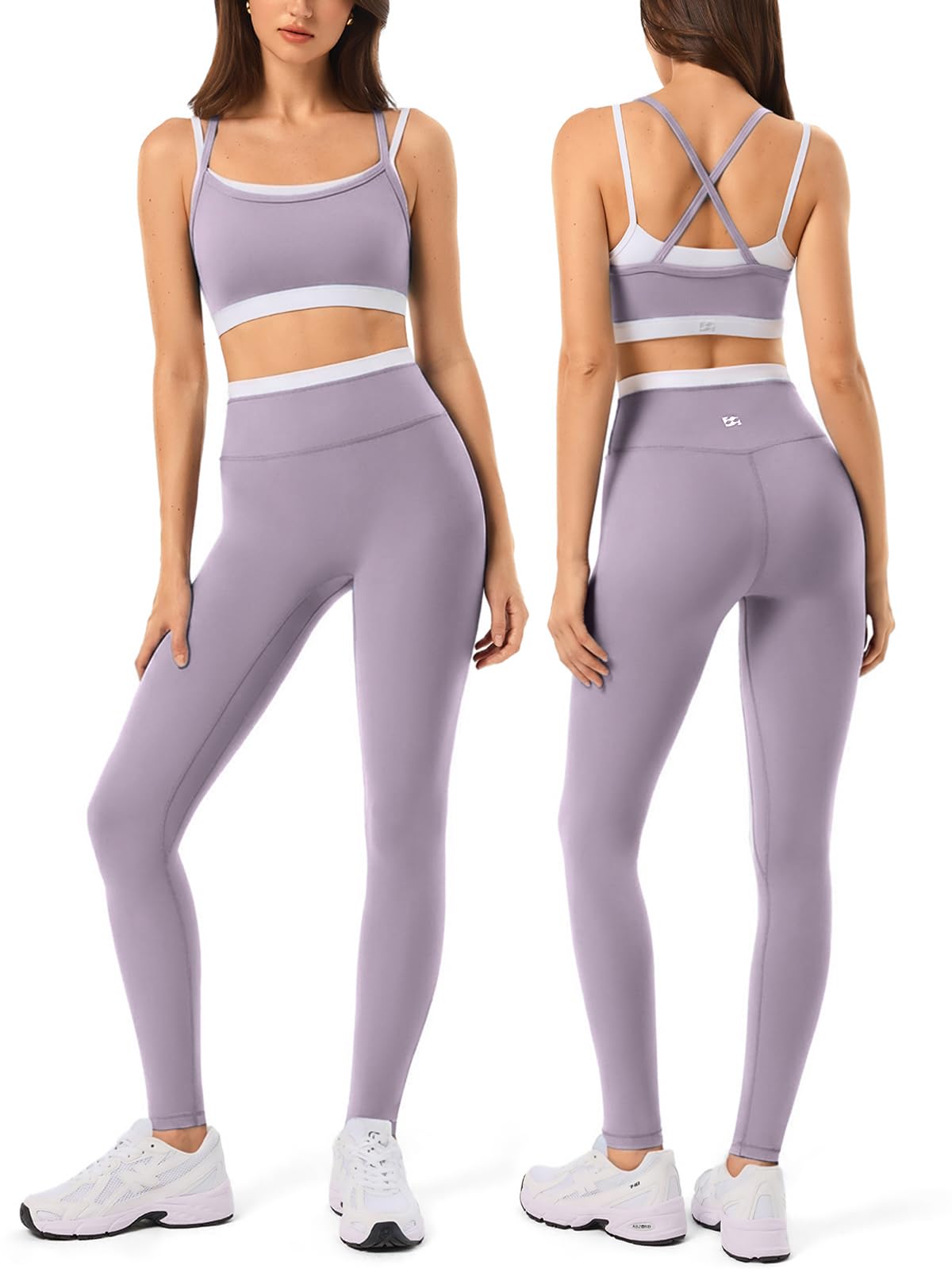 Women's Seamless Yoga Set with Padded Sports Bra