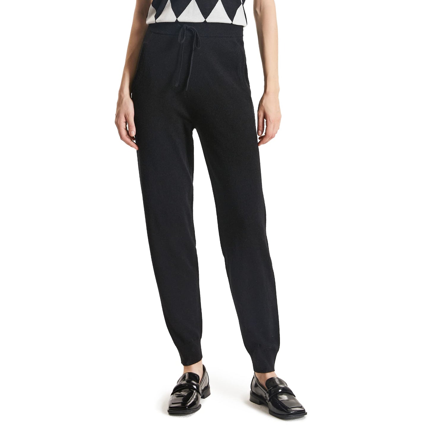 Women's High-Waisted Cashmere Jogger Sweatpants
