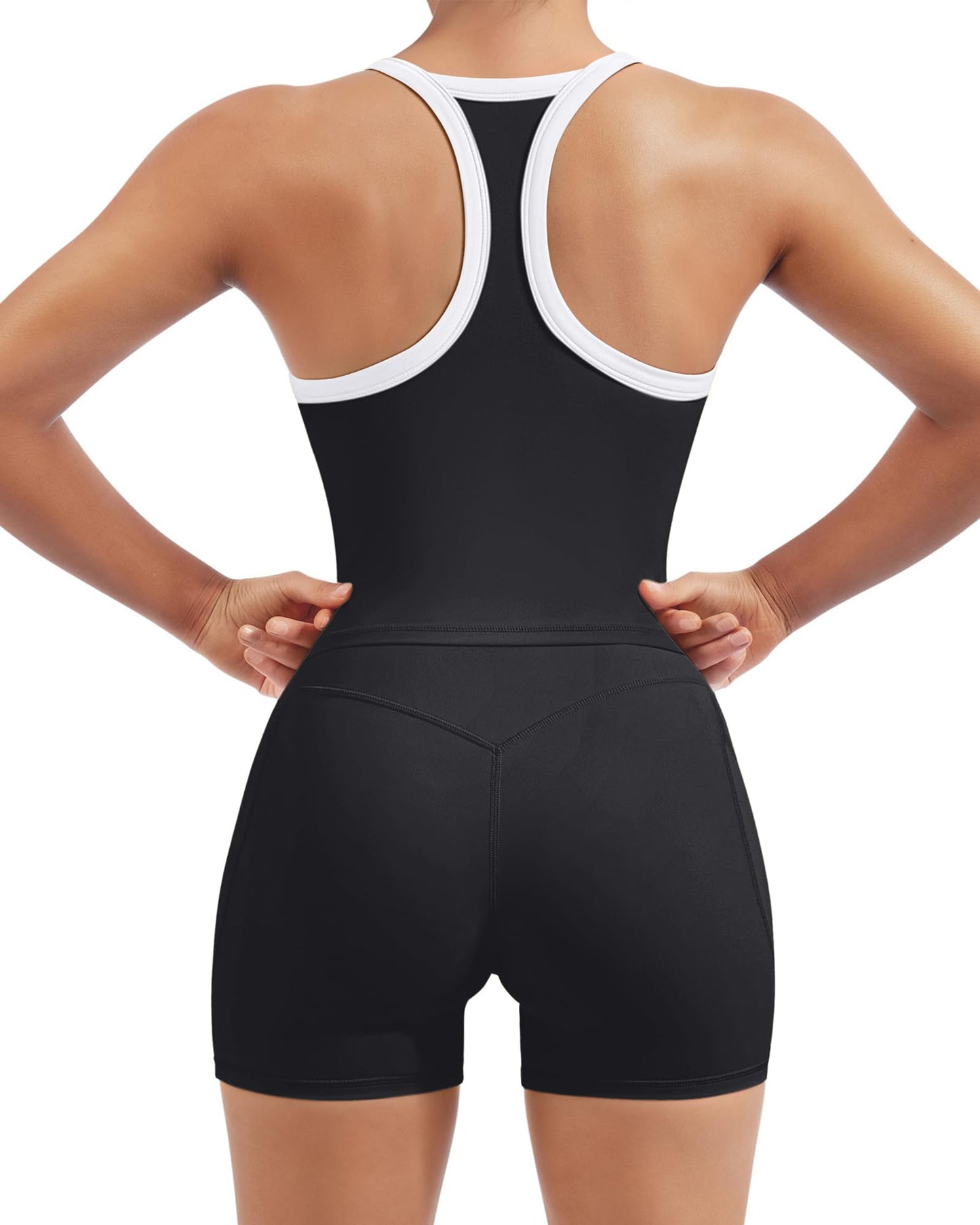 Women's Racerback Workout Set with Pocket Shorts