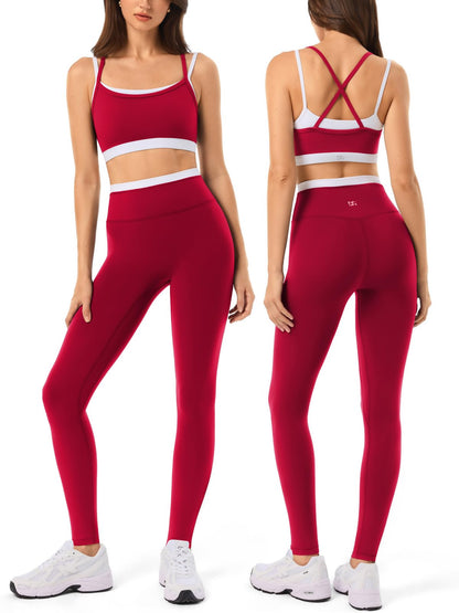 Women's Seamless Yoga Set with Padded Sports Bra