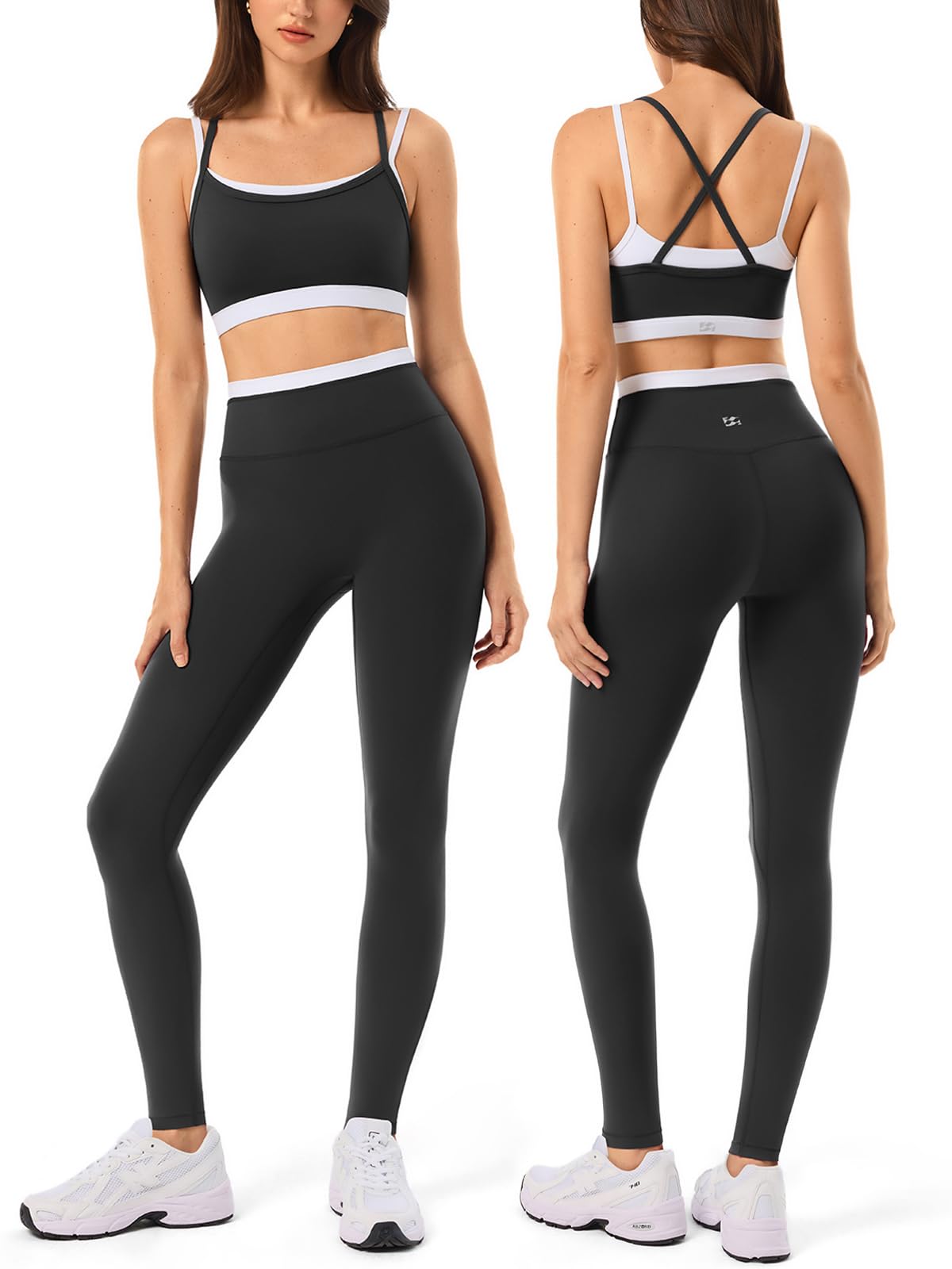 Women's Seamless Yoga Set with Padded Sports Bra