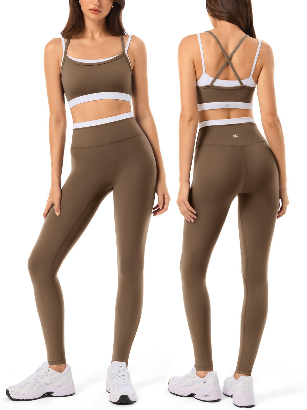 Women's Seamless Yoga Set with Padded Sports Bra