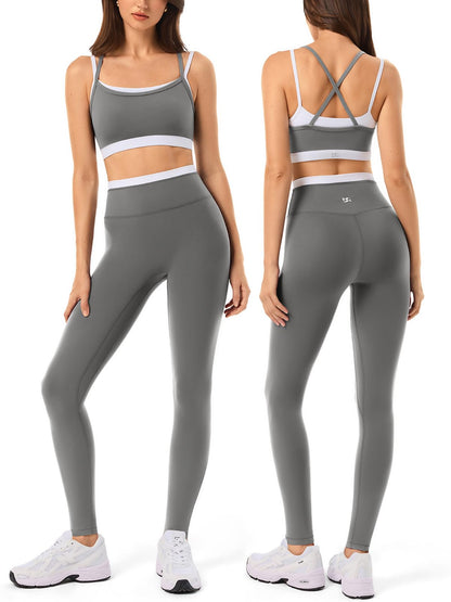 Women's Seamless Yoga Set with Padded Sports Bra