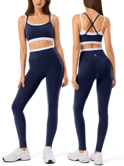 Women's Seamless Yoga Set with Padded Sports Bra