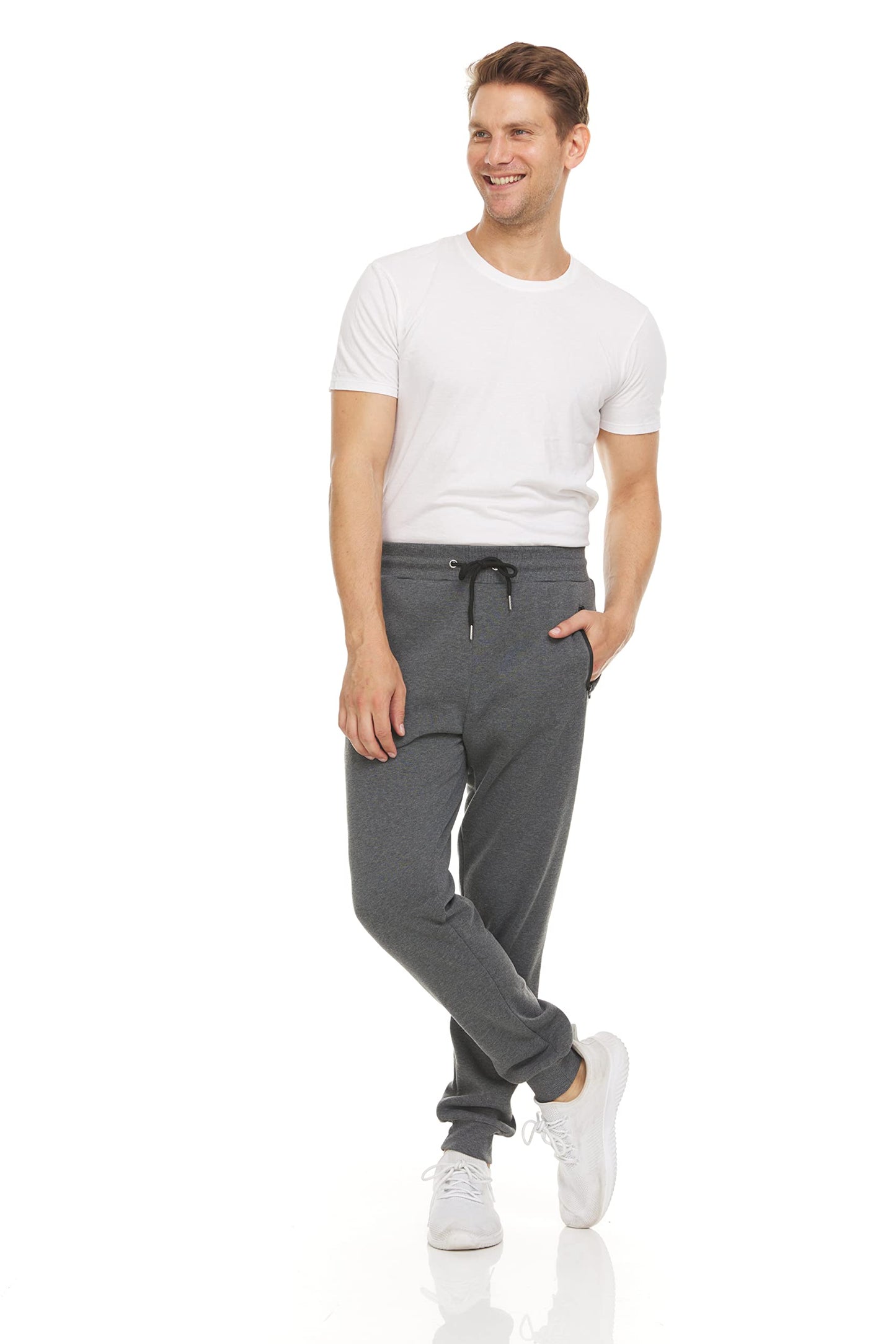 Men's Fleece Workout Jogger Sweatpants 3-Pack