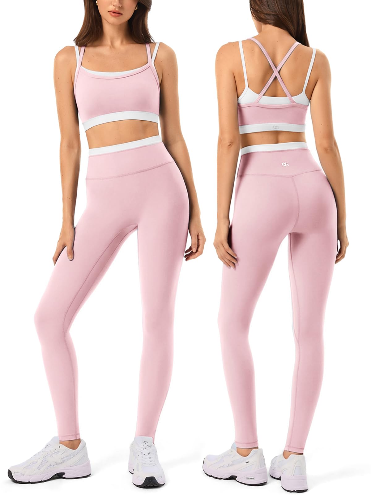 Women's Seamless Yoga Set with Padded Sports Bra