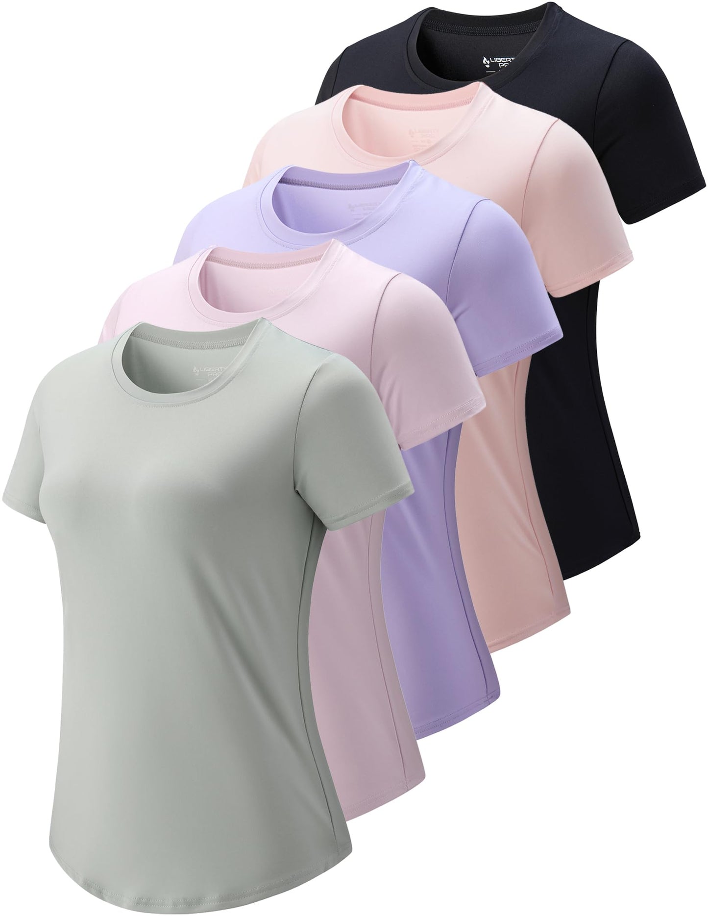 Women's Dry-Fit Athletic Training T-Shirts 5-Pack