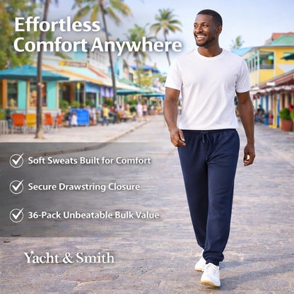Men's Essential Jogger Sweatpants 36-Pack Bundle