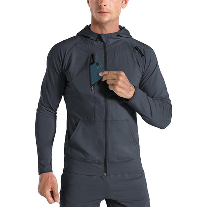 Men's Lightweight Running Jacket with Zip Pockets