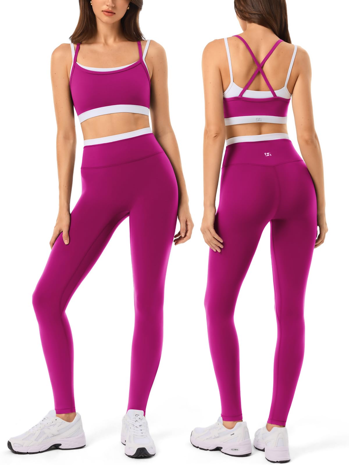Women's Seamless Yoga Set with Padded Sports Bra