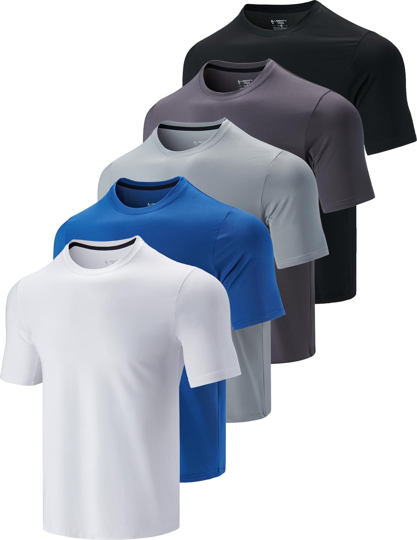 Men's Quick-Dry Athletic Training T-Shirts 5-Pack