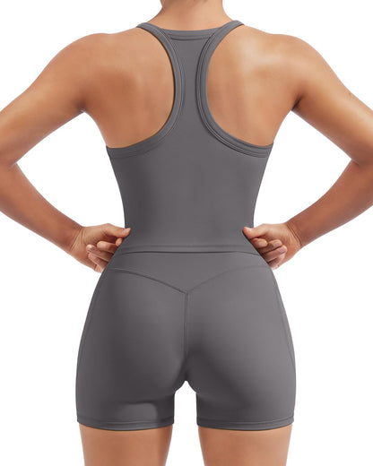 Women's Racerback Workout Set with Pocket Shorts