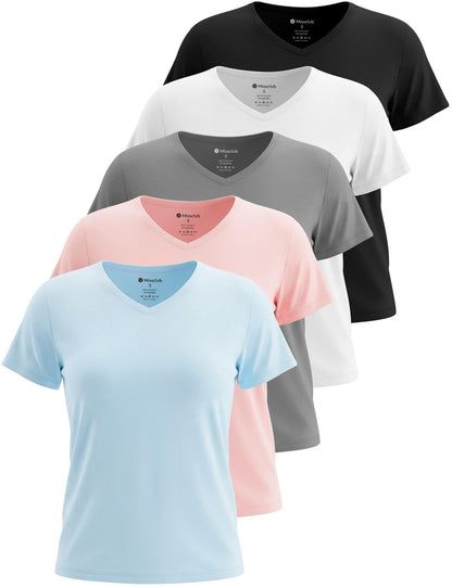Women's UPF 50+ Quick-Dry Athletic Tee 5-Pack