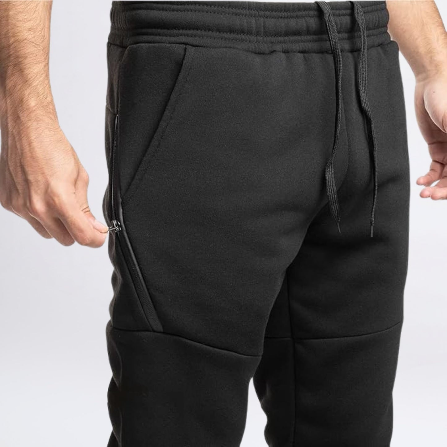 Men's Fleece Tech Joggers with Zipper Pockets