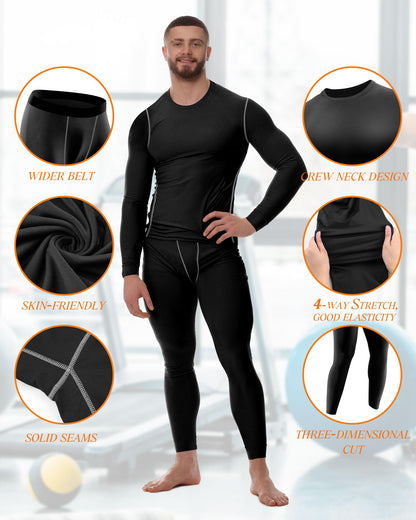 Men's Compression Base Layer Shirt & Pants Set