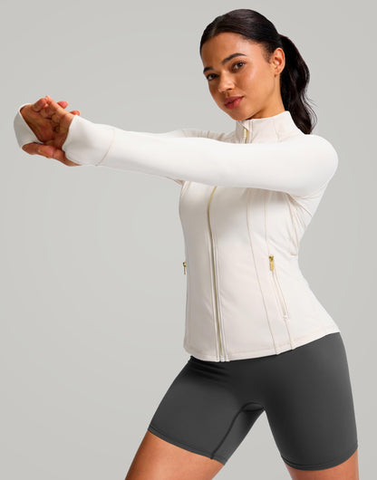 Women's Full-Zip Workout Jacket with Four Pockets