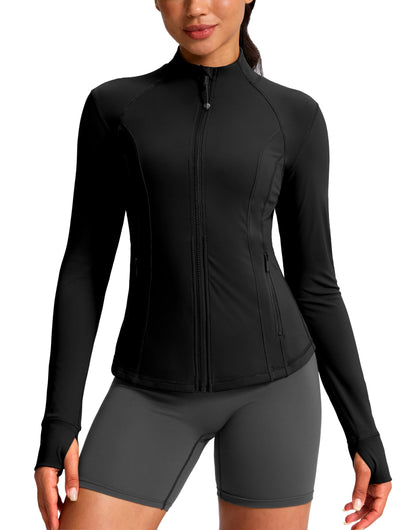 Women's Full-Zip Workout Jacket with Four Pockets