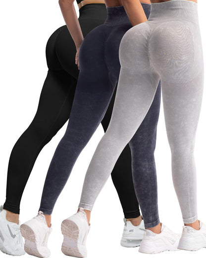 Women's Seamless Butt-Lifting Leggings Set 3-Piece